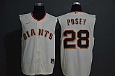 Giants 28 Buster Posey White Nike Cool Base Sleeveless Jersey,baseball caps,new era cap wholesale,wholesale hats
